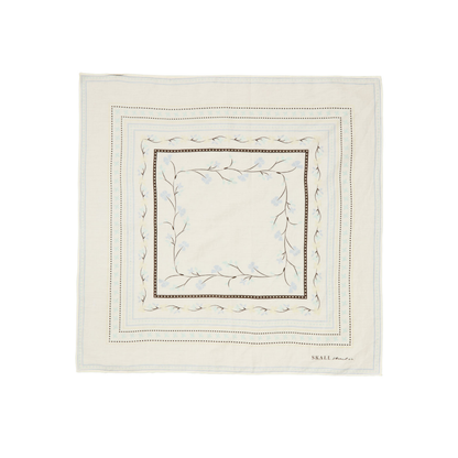 Skall Floral Scarf, Off White (55x55 cm)