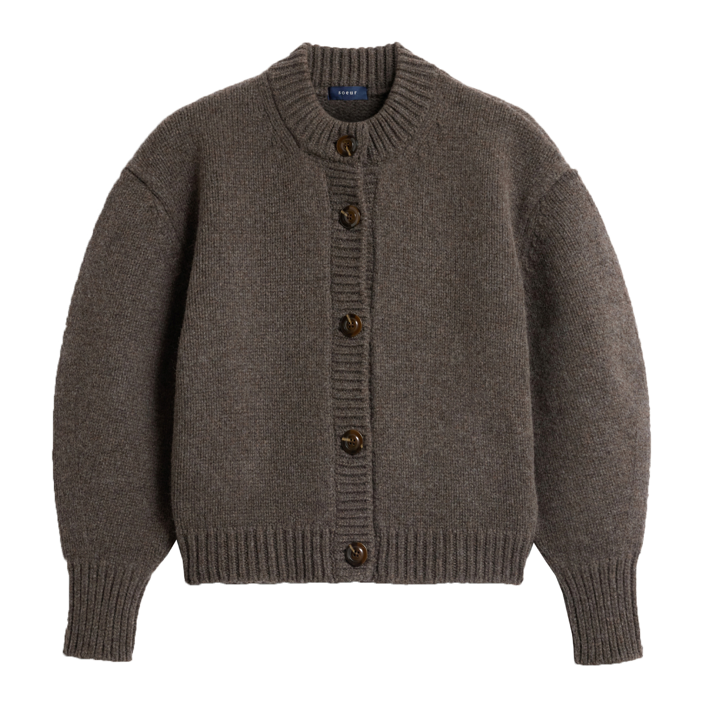 Leonard Strik Cardigan, Marron Glace