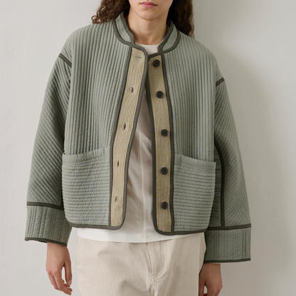 Patchouli Jakke, Vert D'Eau/Beige