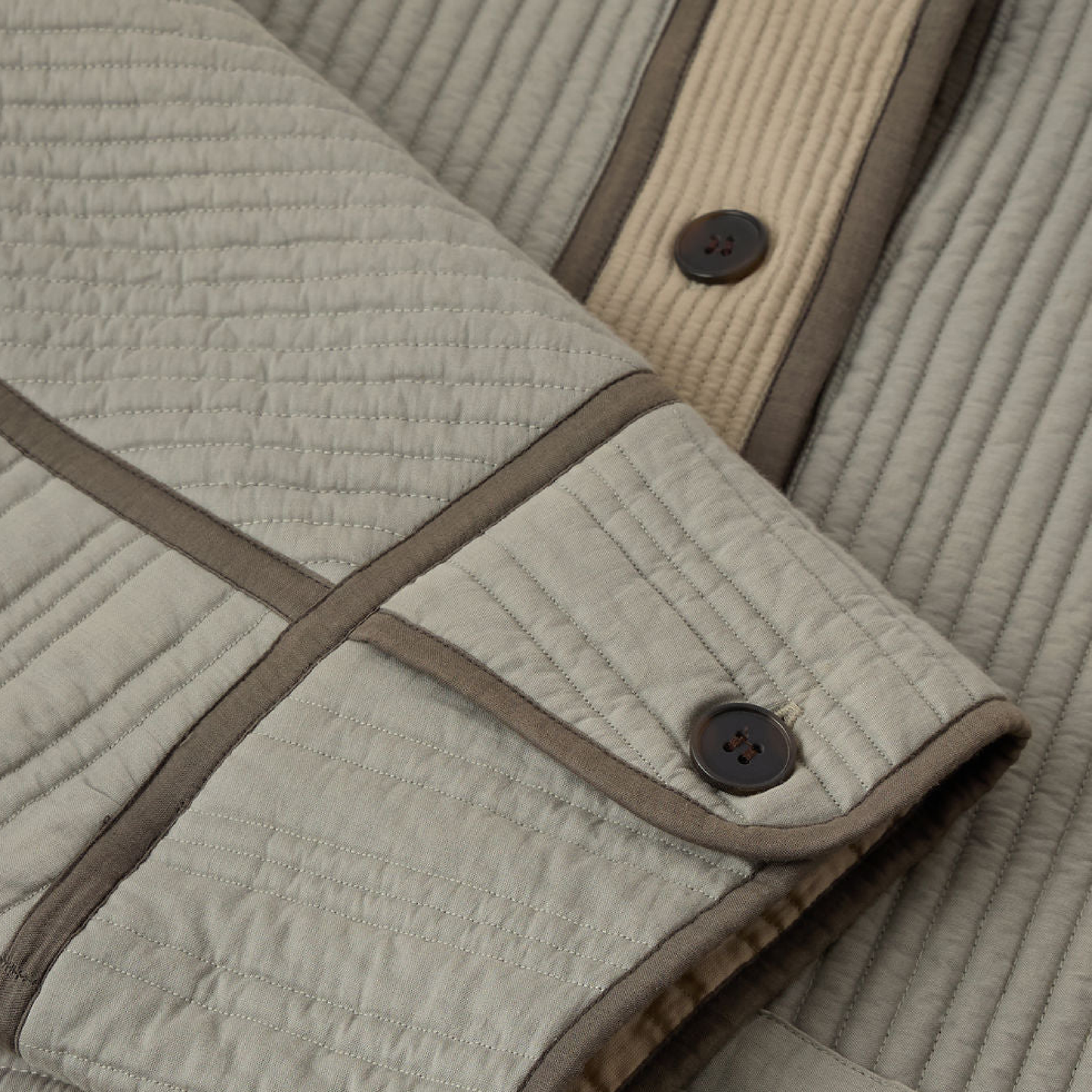 Patchouli Jakke, Vert D'Eau/Beige