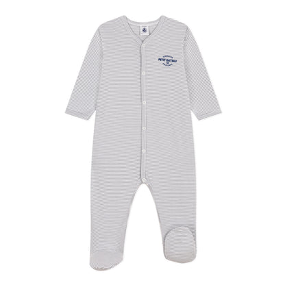 Heldragt Med Fødder, Pinstriped Grey