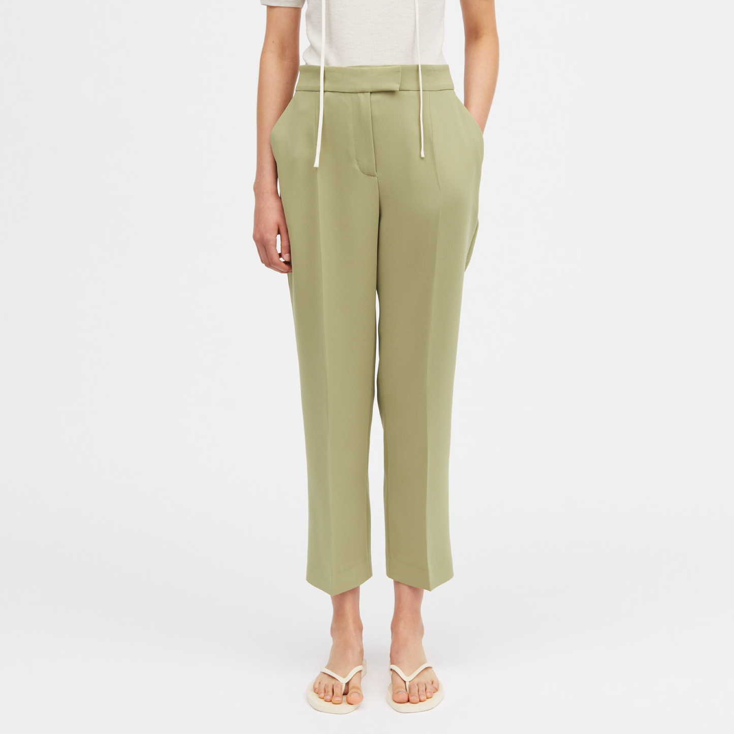 Phoenix Crepe Georgette Bukser, Matcha
