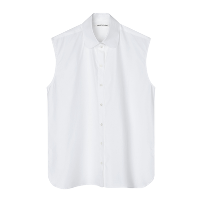 Tusse Poplin Skjorte, White