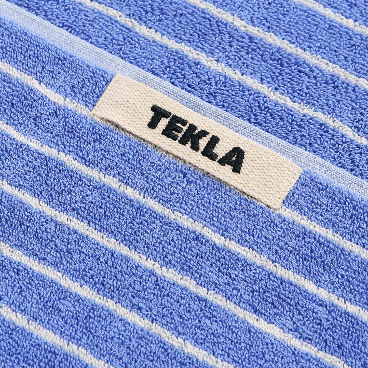 Terry Towel, Clear Blue Stripes