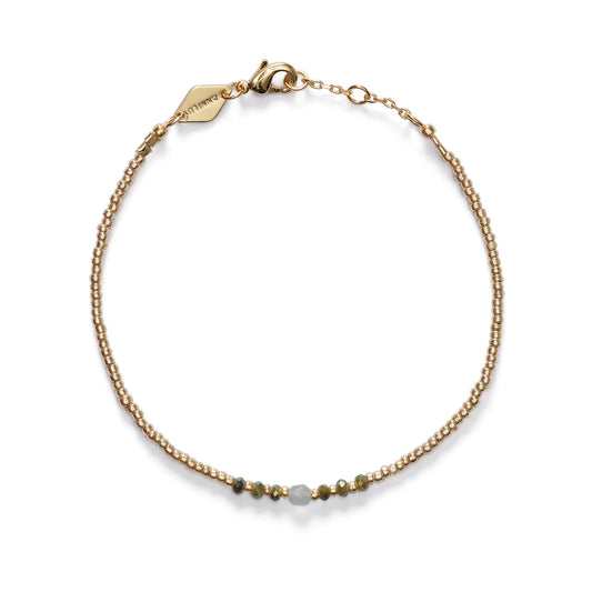 Bead &amp; Gem Bracelet, Sea Green