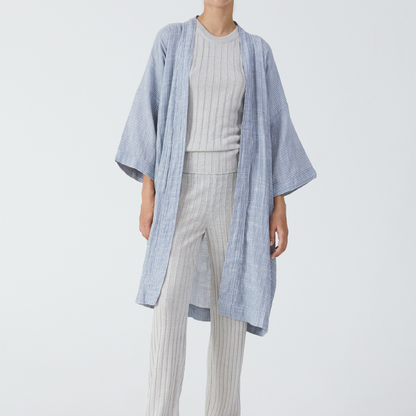 Bathrobe Striped, Indigo