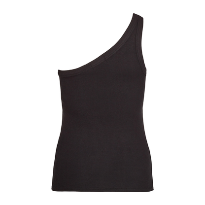 Ika One-Shoulder Top, Black
