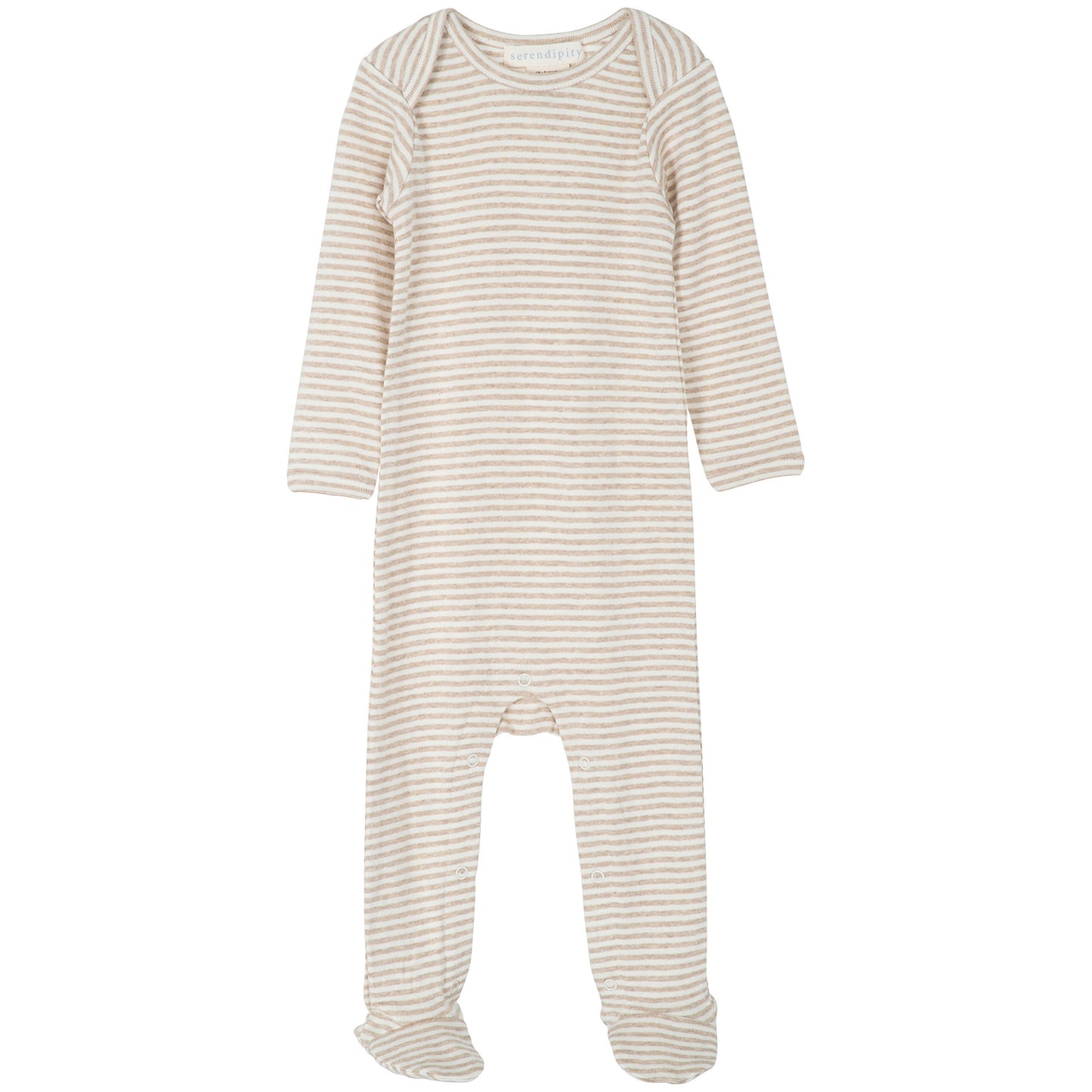 Baby Onesie Stripe, Oat/Offwhite 