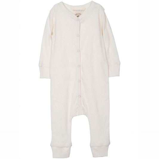 Baby Onesie, Pointelle Offwhite 