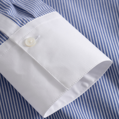Bertine Striped Soft Cotton Shirt, Blue Stripe
