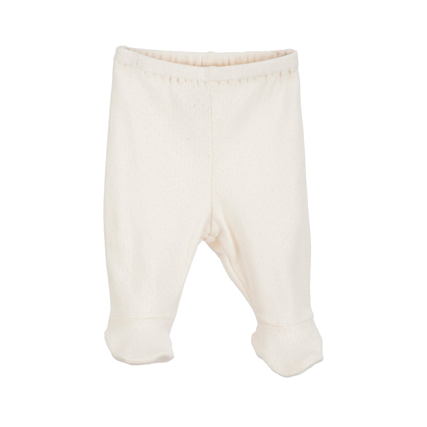 Newborn Pants M. Feet, Pointelle Offwhite