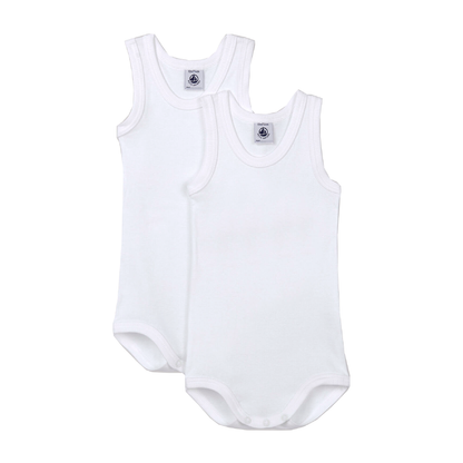 Body Tank Top, White (2-pack)