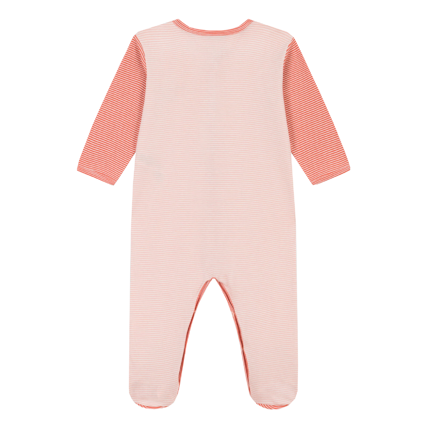 Jumpsuit With Feet, Pinstriped Pink