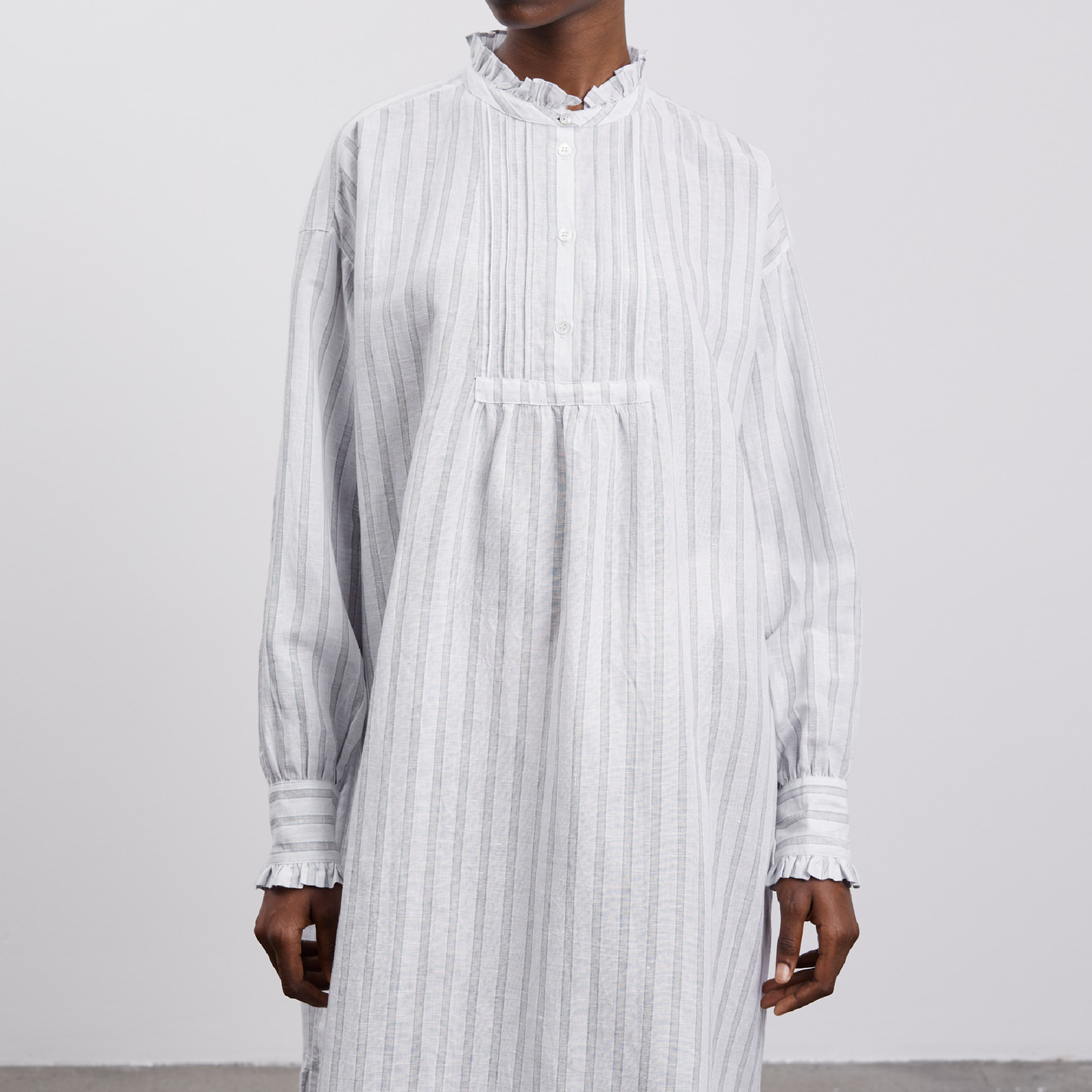 Florian Shirtdress, Light Blue Stripe
