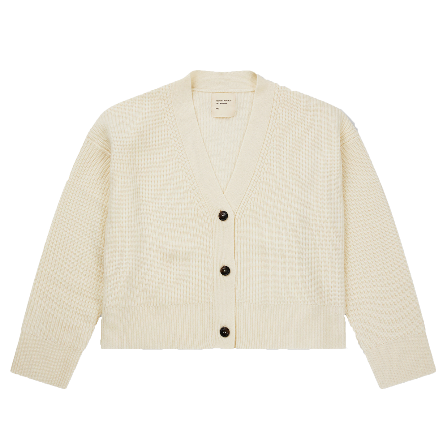Premium Ribbed Cardigan, Cloud