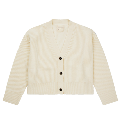 Premium Ribbed Cardigan, Cloud