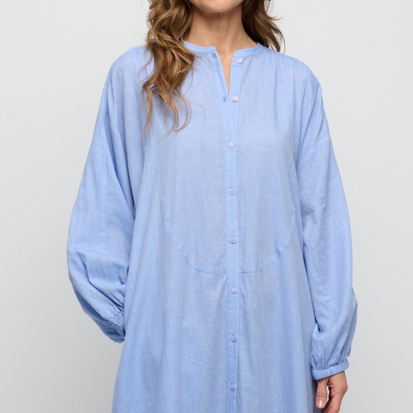 Lauren Shirt Dress, Chambray Light Blue