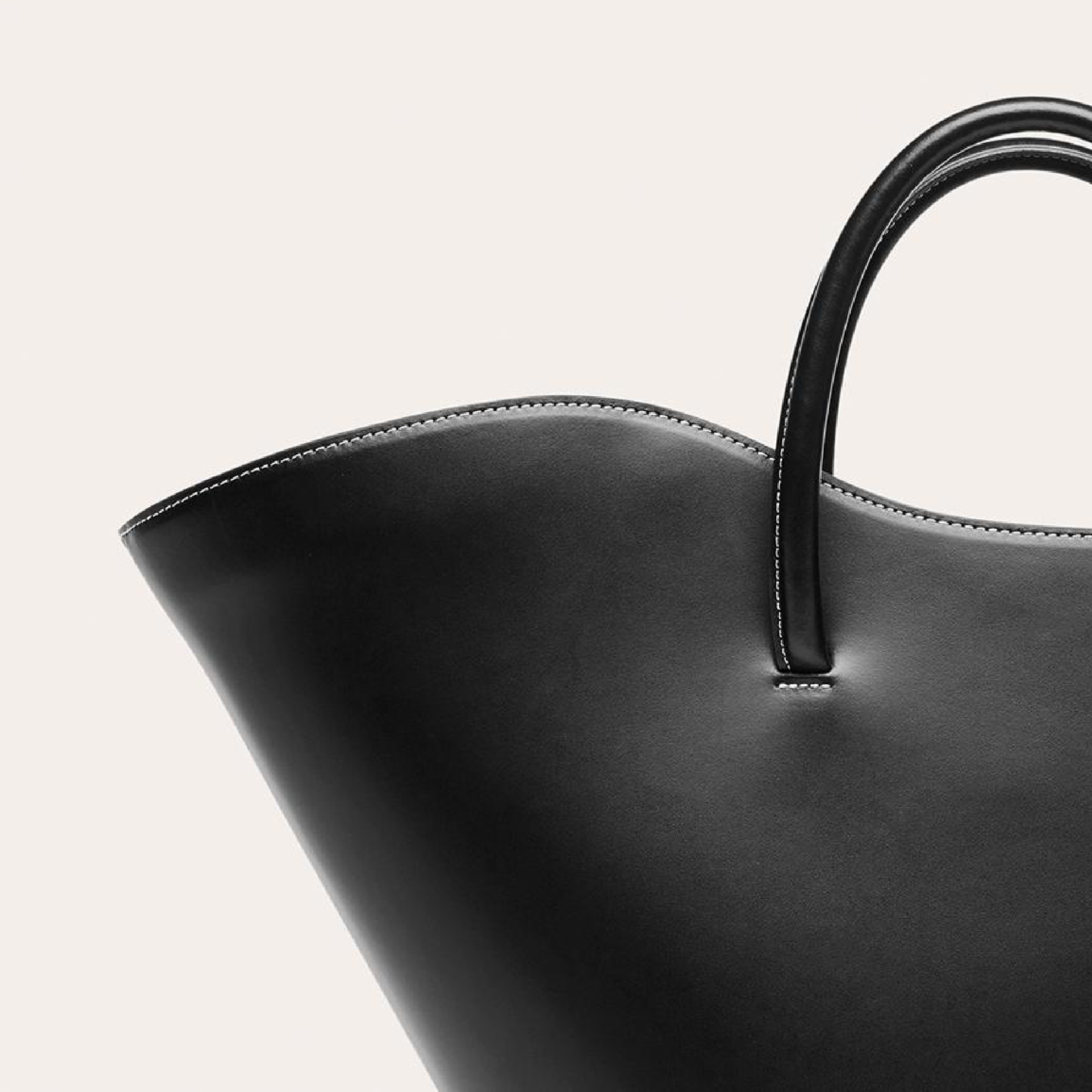 Open Tulip Tote Large, Black