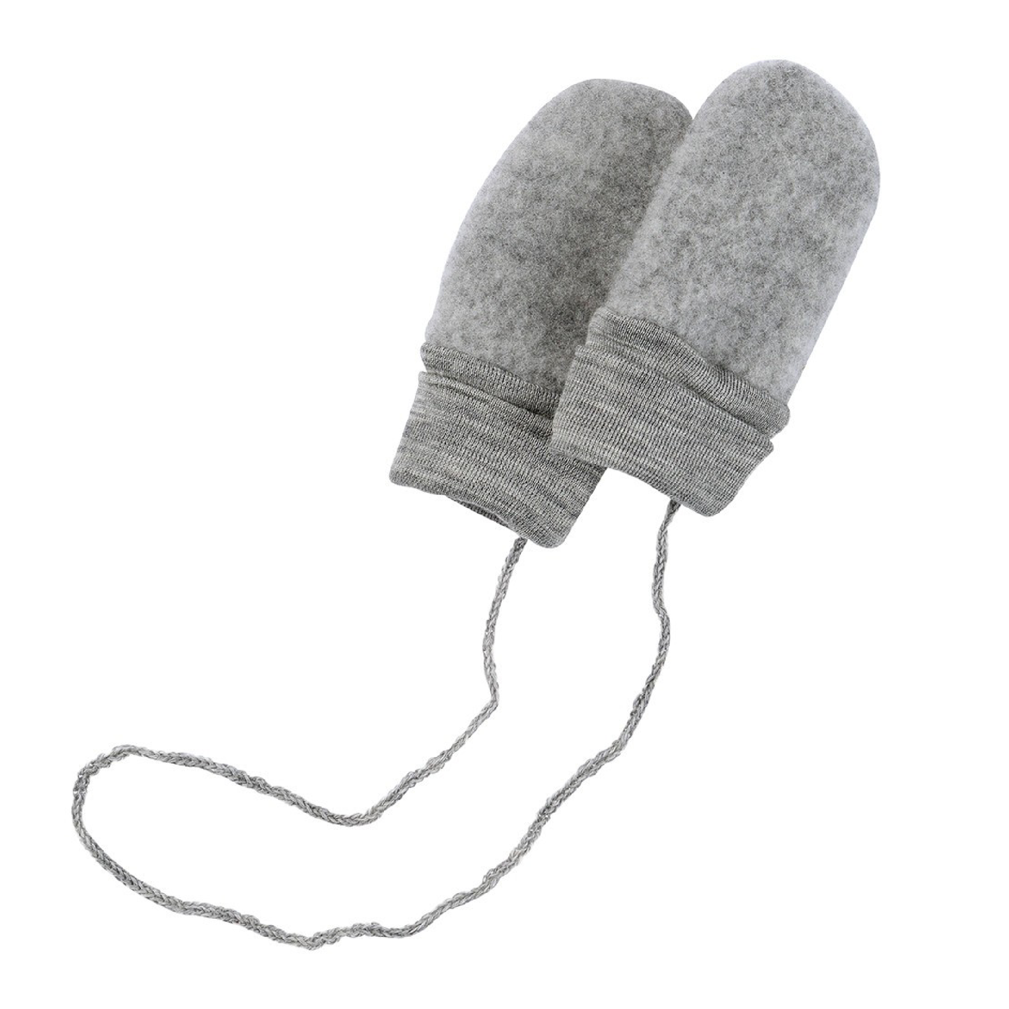 Baby Mittens In Merino Wool, Grey