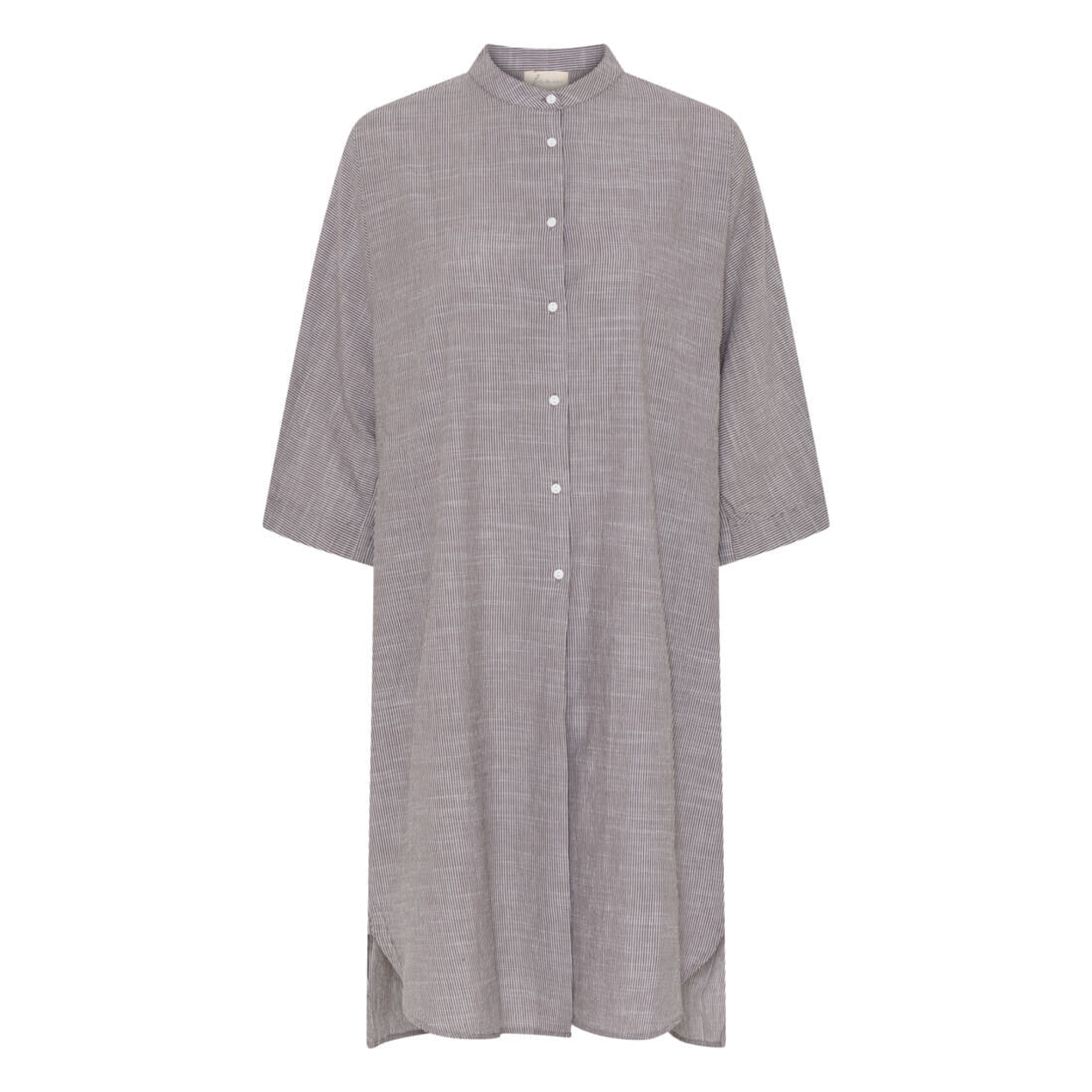 Seoul 2/4 Shirt dress, Brown striped
