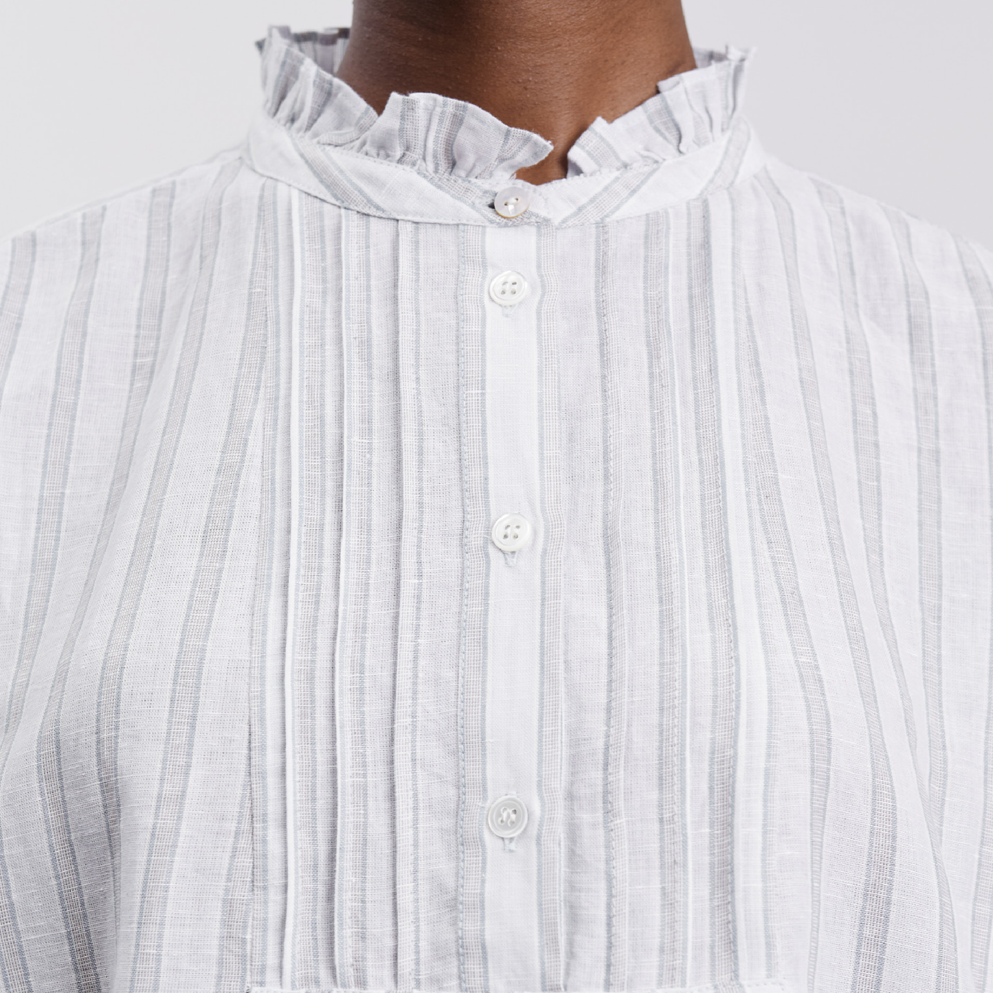 Florian Shirtdress, Light Blue Stripe