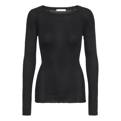 Silky Jade Blouse, Black
