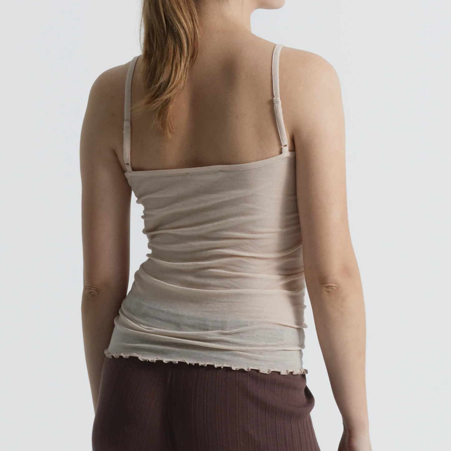 Cotton Spaghetti Top, Rosie Beige