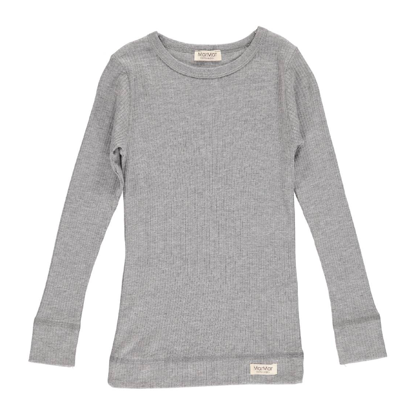 Long-sleeved Modal Blouse, Gray Melange