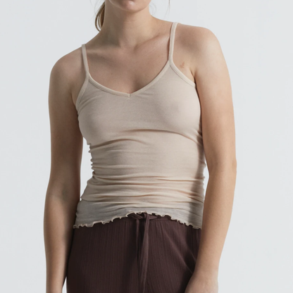 Cotton Spaghetti Top, Rosie Beige