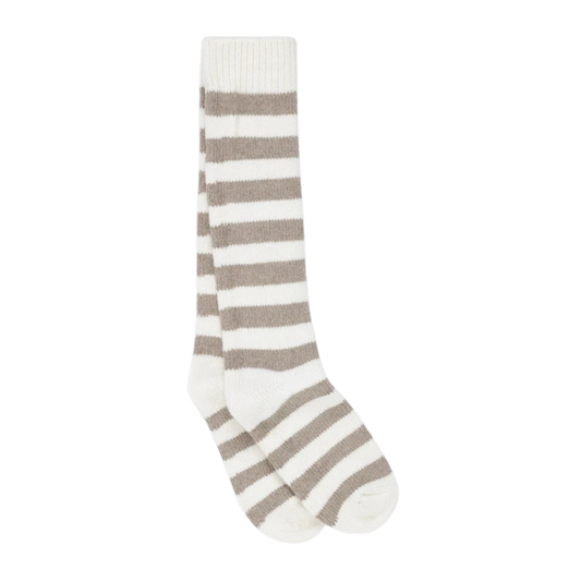Polar Socks, Ecru/Taupe