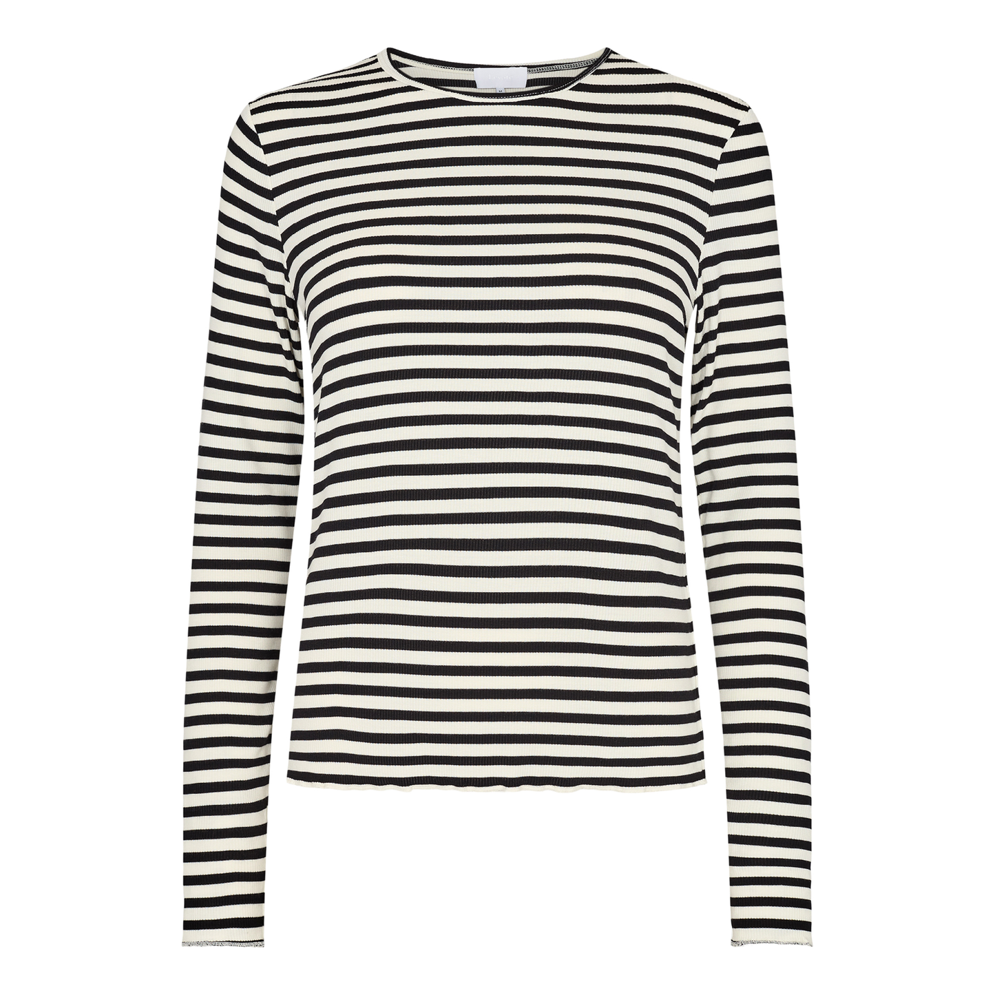 Ika Long Sleeve Blouse, Off White/Black 