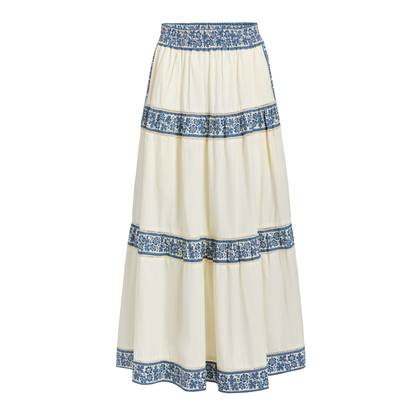 Arlo Print Skirt, Blue