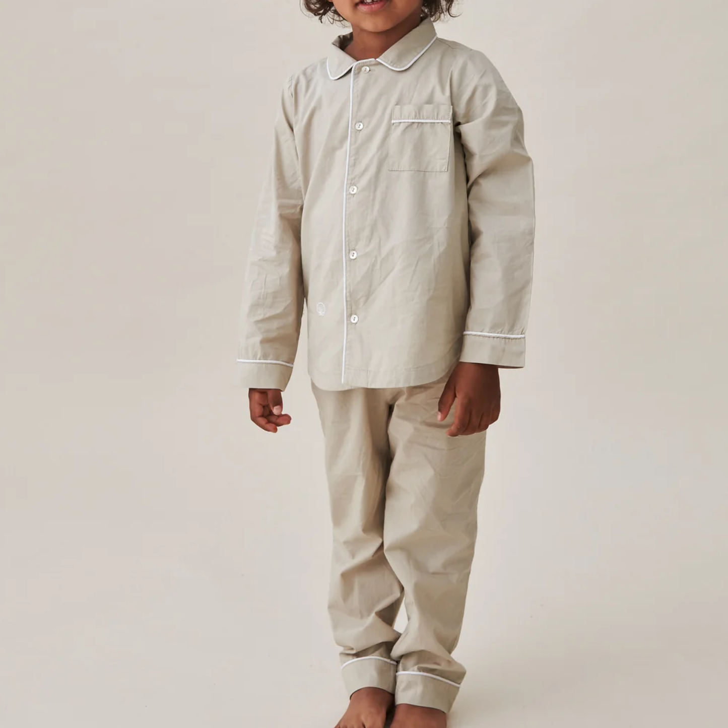 Shell Clam Pajamas, Light Grey 