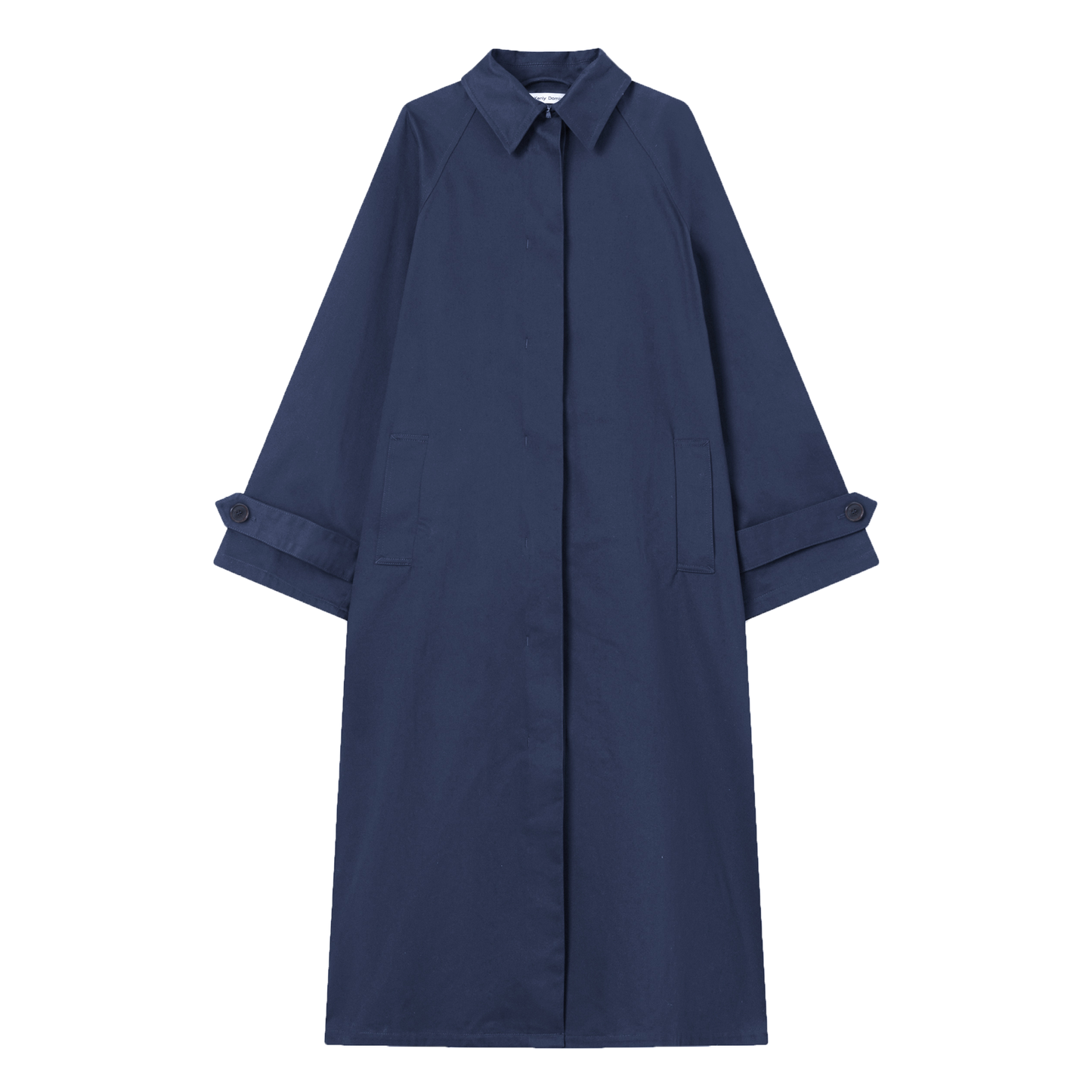 Caro Half Panama Cotton Coat, Dark Navy
