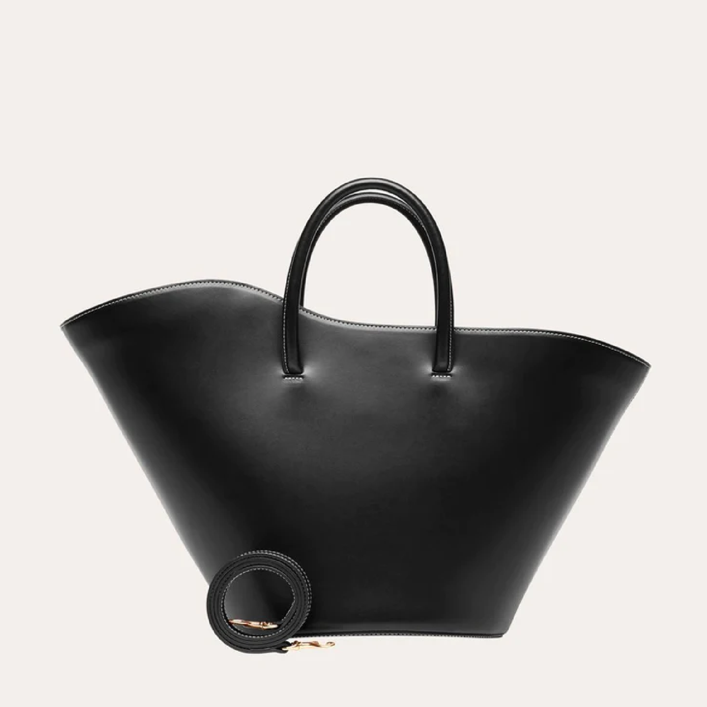 Open Tulip Tote Medium, Black