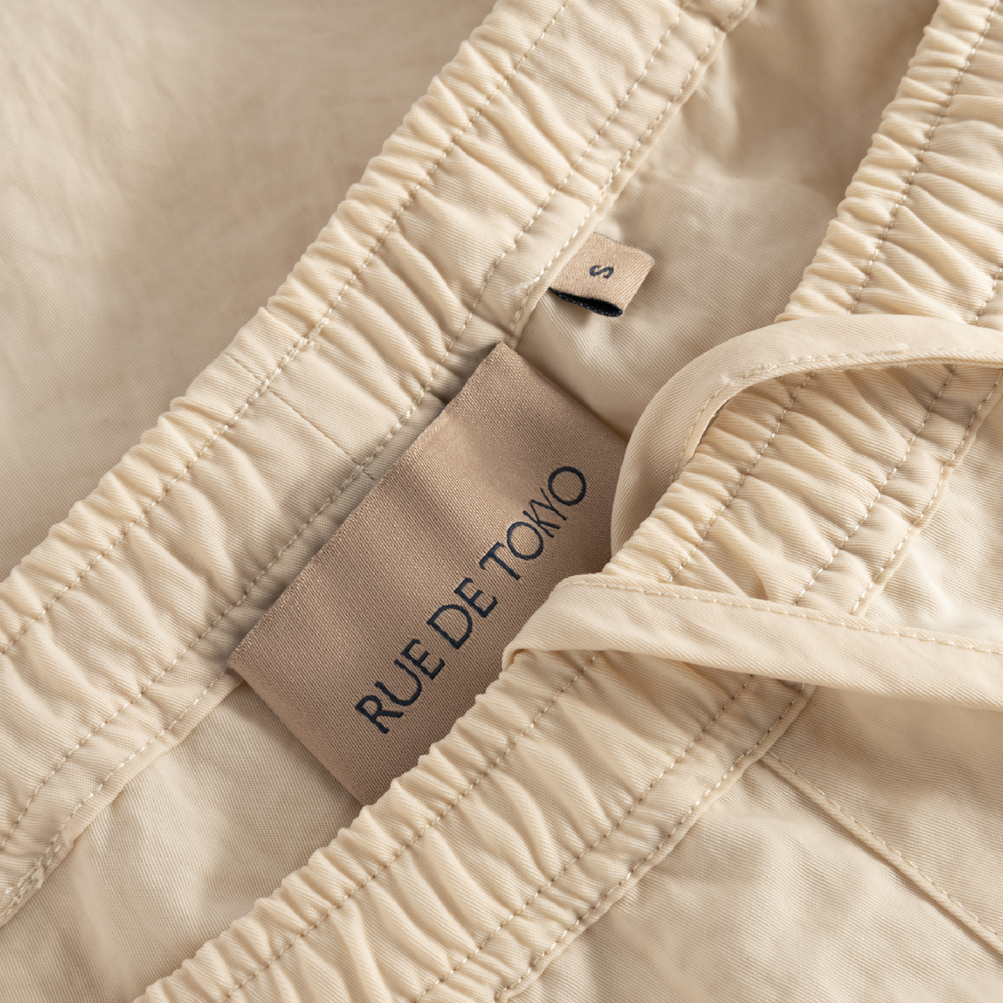 Pauline Heavy Nylon Shorts, Ivory