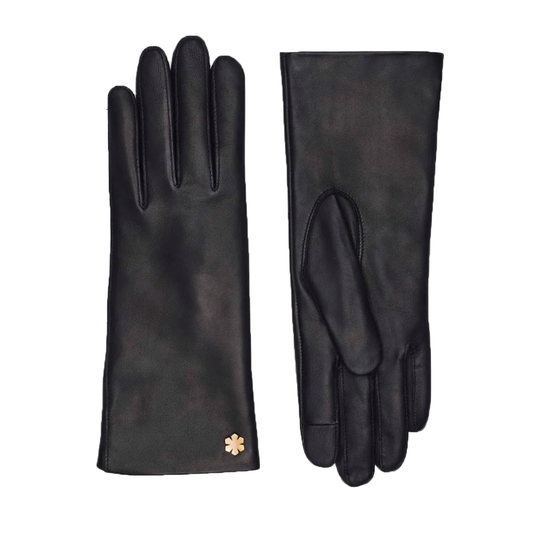 Anna Leather Gloves, Black