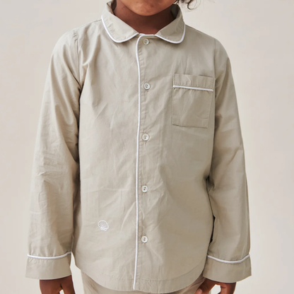 Shell Clam Pajamas, Light Grey 