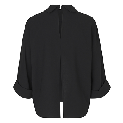 Bailee Crepe Georgette Top, Black