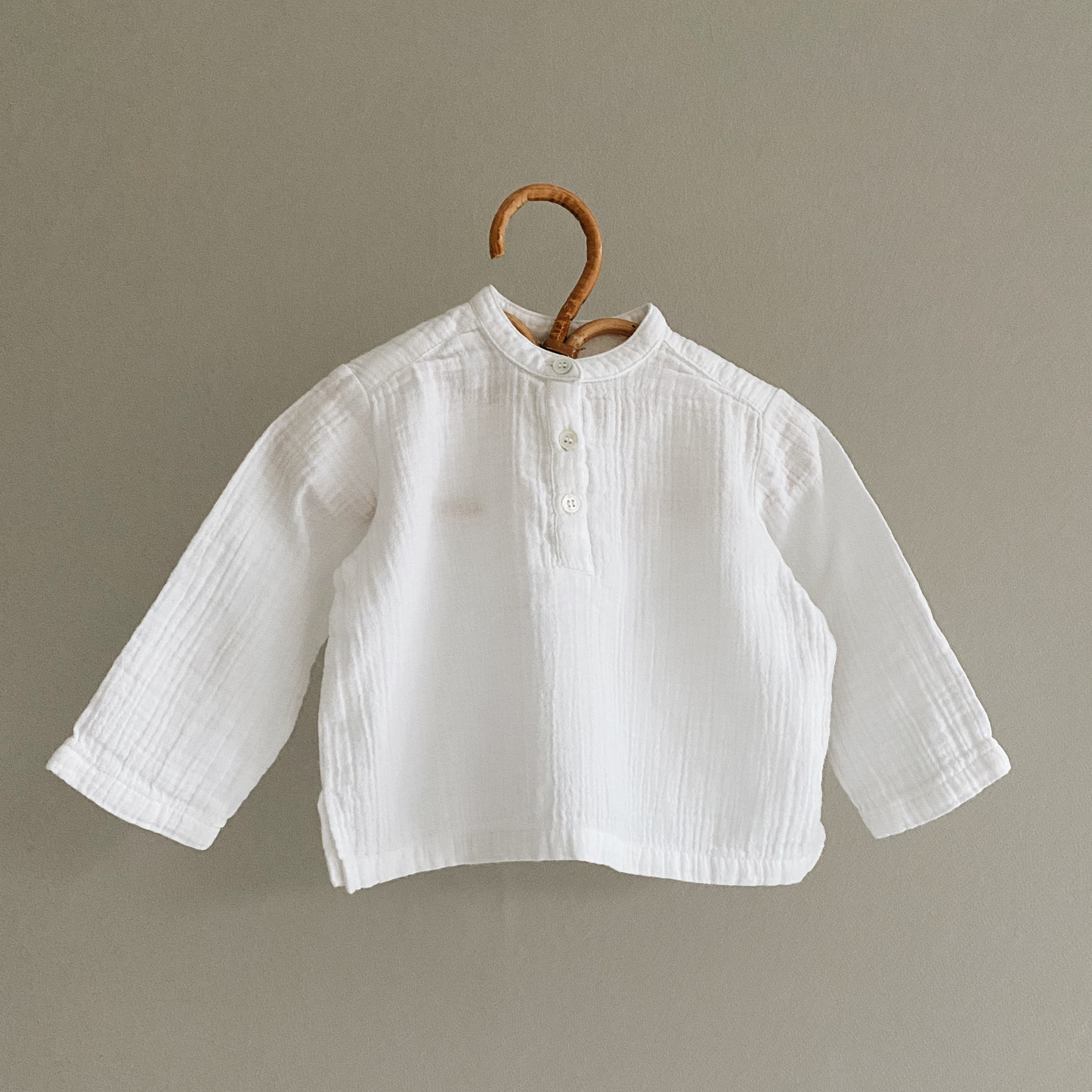 Carlo Baby Shirt, Natural White