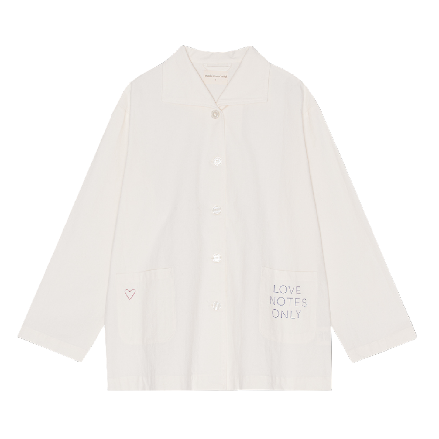 Poetry Crepe Heart Jacket, Ecru