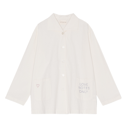 Poetry Crepe Heart Jacket, Ecru
