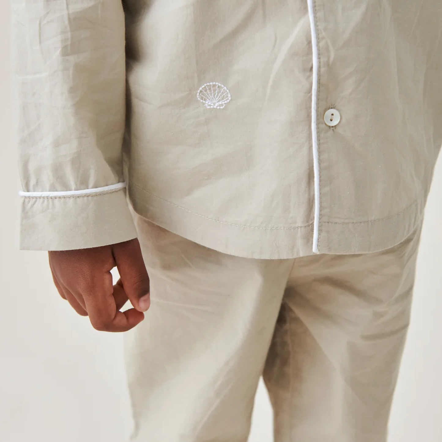 Skall Musling Pyjamas, Light Grey