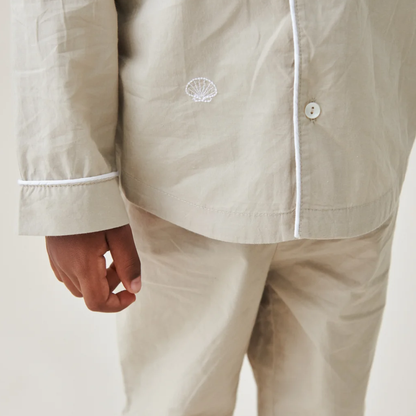 Skall Musling Pyjamas, Light Grey