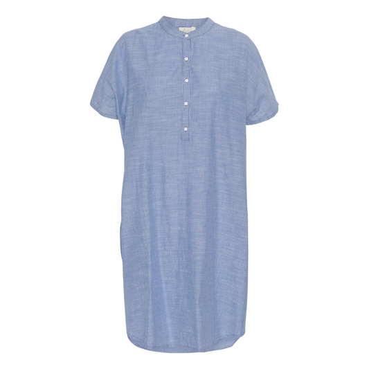 Seoul SS Skjortekjole, Medium Blue Stripe