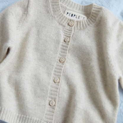 Baby Cashmere Cardigan, Oatmilk