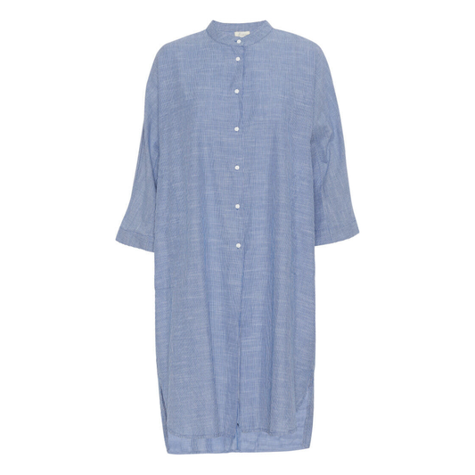 Seoul 2/4 Shirt dress, Blue striped