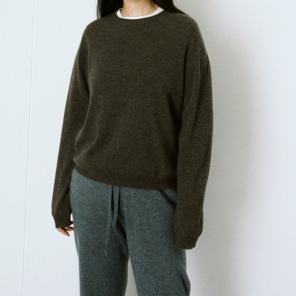 Womens Boxy O-neck, Nutty