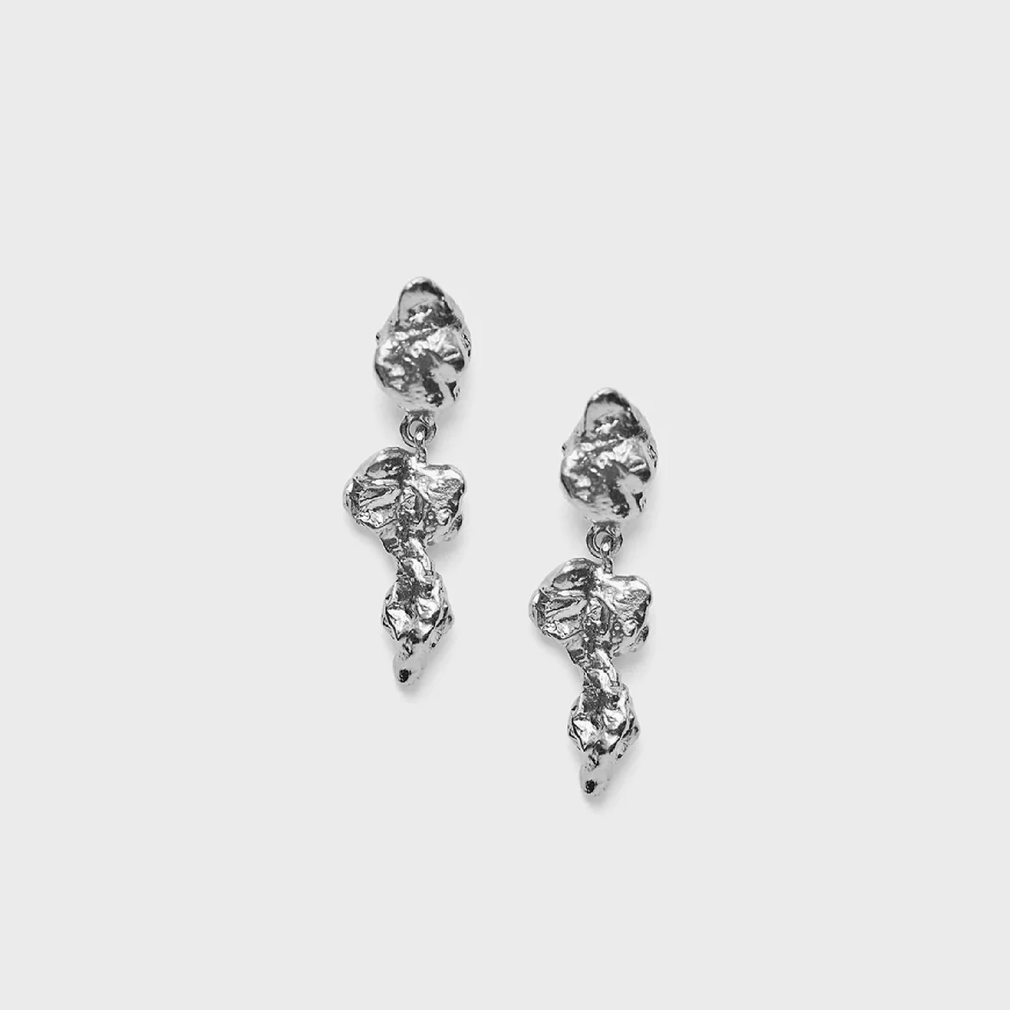 Pia Earrings, Silver