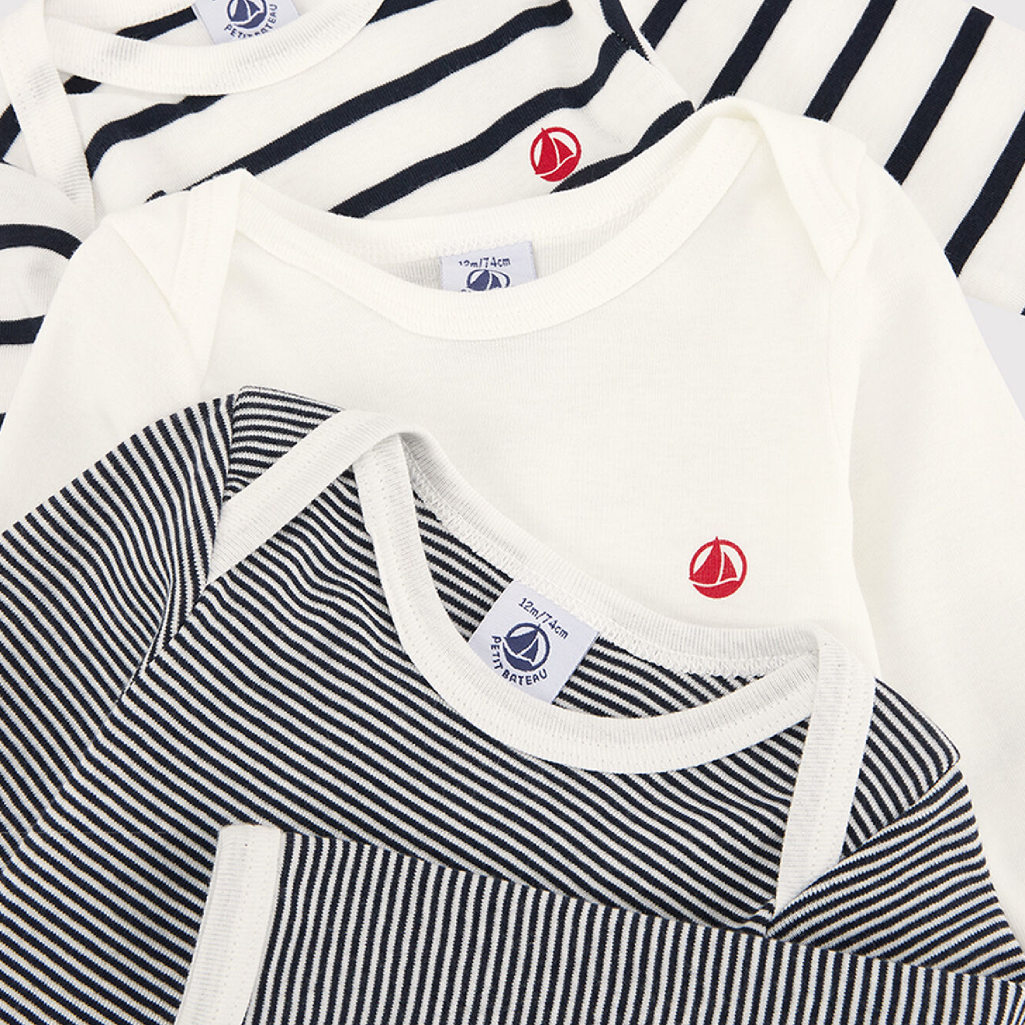 Body, Navy/Striped (3-pak)